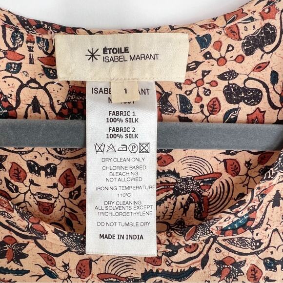 Isabel Marant Etoile Silk Tunic Top Dress Size 1 Small - Picture 6 of 8